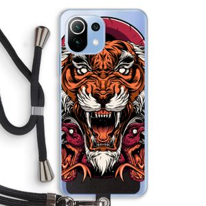 Tiger and Rattlesnakes: Xiaomi Mi 11 Lite Transparant Hoesje met koord