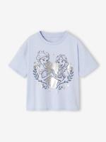 T-shirt meisjes met REINE DES NEIGES mouwen hemelsblauw