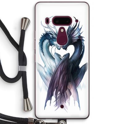 Yin Yang Dragons: HTC U12+ Transparant Hoesje met koord