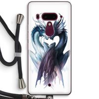 Yin Yang Dragons: HTC U12+ Transparant Hoesje met koord