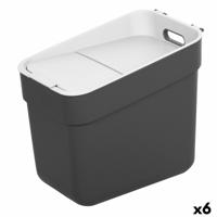 Vuilnisemmer Curver Grijs Plastic 20 L (6 Stuks)