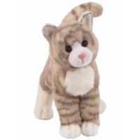 Douglas Cyperse kat knuffel - grijs - 30 cm - pluche - poes
