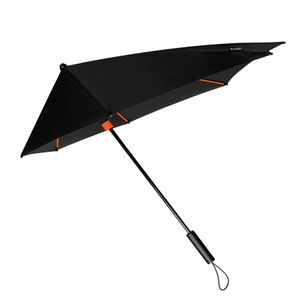 STORMaxi storm paraplu zwart met oranje frame windproof 100 cm   -
