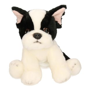 Zittende pluche knuffel Franse bulldog 24 cm