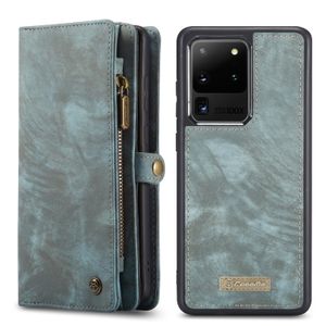 Caseme - vintage 2 in 1 portemonnee hoes - Samsung Galaxy S20 Ultra - Blauw