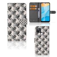 OPPO A15 | Telefoonhoesje | Met pasjeshouder | Salamander Grey