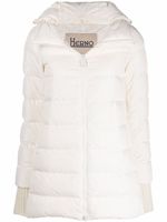 Herno hooded feather-down padded coat - Blanc