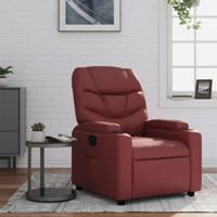 Fauteuil verstelbaar kunstleer wijnrood