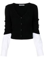 Alexander Wang cardigan à manches contrastantes - Noir