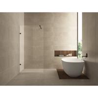 Inloopdouche Wiesbaden Less | 70x200 cm | Nano-coating | Incl.Stabilisatiestang | Helder glas | Mat Zwart beslag