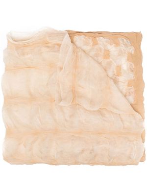 Issey Miyake Pre-Owned écharpe en soie à effet de transparence (années 2000) - Tons neutres