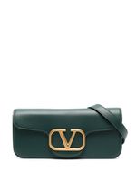 Valentino Garavani sac porté épaule en cuir à plaque logo - Vert