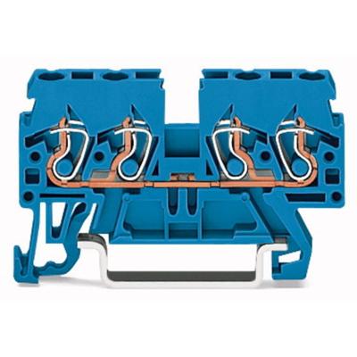WAGO 870-834 Doorgangsklem 5 mm Spanveer Toewijzing: N Blauw 100 stuk(s)