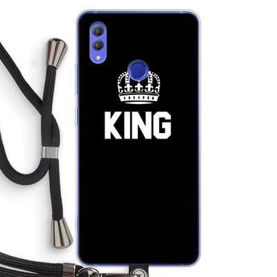 King zwart: Honor Note 10 Transparant Hoesje met koord