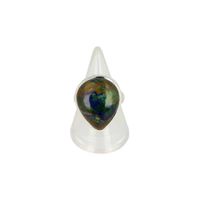 Zilveren Ring Azuriet - Malachiet (Model 2 - Maat 18) - thumbnail