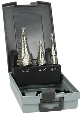 Hikoki Accessoires Trapboren Set HSS 3-Stuks D.4-12 / 4-20 / 6-30Mm 780109