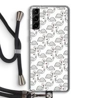Zwanen: Samsung Galaxy S21 Plus Transparant Hoesje met koord