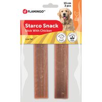 Hondensnack Starco Staaf Kipsmaak 15 cm 2 stuks 215 gr - 2 stuks x 15 cm Flamingo Bruin - thumbnail