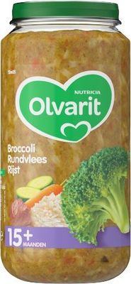 Olvarit Broccoli rundvlees rijst 15M05 (250 gr)