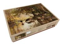 Puzzel (1000 stukjes): Rustende koeienhoeder aan oever, Julius van de Sande Bakhuyzen, Drents Mus.