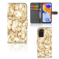 Xiaomi Redmi Note 11 Pro 5G/4G Bookcase Marmer Goud - thumbnail