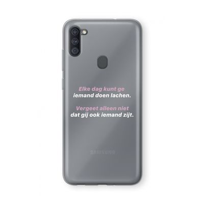 gij zijt ook iemand: Samsung Galaxy A11 Transparant Hoesje
