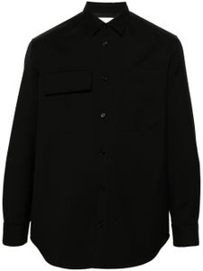 Jil Sander chemise en laine à poches poitrine - Noir