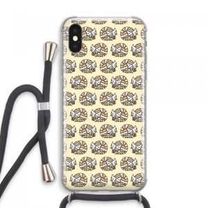 Slapende poes: iPhone XS Max Transparant Hoesje met koord