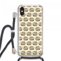 Slapende poes: iPhone XS Max Transparant Hoesje met koord