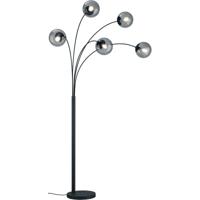 Stijlvolle LED Vloerlamp - Rond Antraciet - Aluminium - E14 Fitting