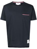 Thom Browne t-shirt en coton à poche poitrine - Bleu - thumbnail