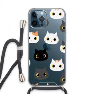 Katten: iPhone 13 Pro Max Transparant Hoesje met koord