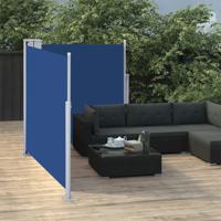 Windscherm uittrekbaar 100x600 cm blauw