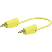 Stäubli 64.1035-02524 // LK-4A-F25 Meetsnoer 25 cm Geel 1 stuk(s)