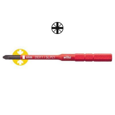 WIHA SoftFinish Electric slimBit Xeno 2831-14 SL/PZ1x75 sleufkop pozidriv voor o.a. automaten