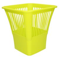 Afvalbak/vuilnisbak/kantoor prullenbak - plastic - groen - 30 cm - thumbnail