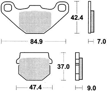 TRW Brake pad mcb 519 organic standard