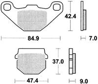 TRW Brake pad mcb 519 organic standard