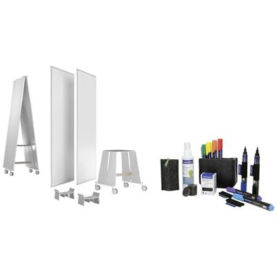 magnetoplan Whiteboard set Design Thinking Small Wit Speciaal gelakt Aan beide zijden te gebruiken, Incl. bordwisser, Incl. penkoker, Incl. boardmarker, Incl.