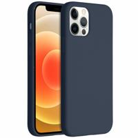 Accezz Liquid Silicone voor Apple iPhone 12 (Pro) Telefoonhoesje Blauw