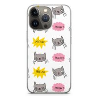 Meow: iPhone 13 Pro Transparant Hoesje