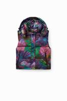 Gewatteerde gebloemde bodywarmer - MATERIAL FINISHES - M