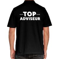 Top adviseur beurs/evenementen polo shirt zwart voo