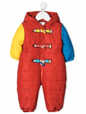 Stella McCartney Kids combinaison de ski colour block matelassée - Rouge