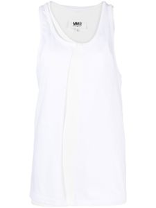 MM6 Maison Margiela débardeur Spliced asymétrique - Blanc