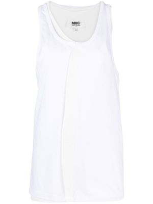 MM6 Maison Margiela débardeur Spliced asymétrique - Blanc