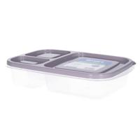 Vershoudbakjes - 1.15L - 3-vaks - 23 cm - mealprep - bewaarbakjes - grijs Vershoudbakjes - 1.15L - 3-vaks - 23 cm - mealprep - bewaarbakjes - grijs
