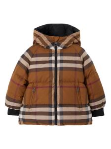 Burberry Kids veste à carreaux - Marron