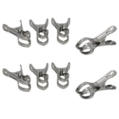 Gerimport Zeilklemmen - 12x stuks - 8 x 4 cm - lijmklemmen - marktklem - metaal