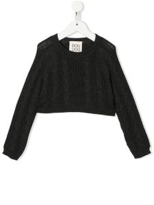 Douuod Kids pull en maille torsadée - Gris